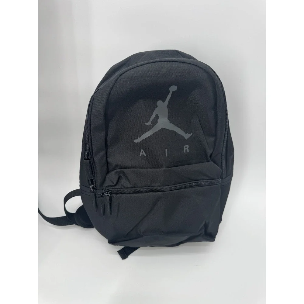 NEW NIKE AIR JORDAN backpack school laptop sleeve black multi pockets zip